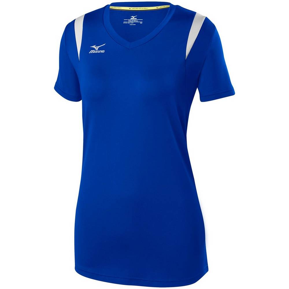 Jersey Mizuno Voleibol Balboa 5.0 Long Sleeve Para Mujer Azul Rey/Plateados 7508261-WC